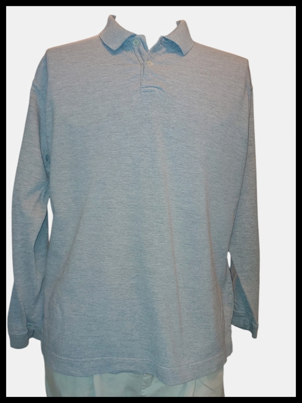 Men's Long-Sleeve Polo Shirt - Gray - Picture 5 of 6